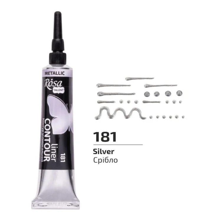 Farba aktylowa konturowa universal silver 20ml