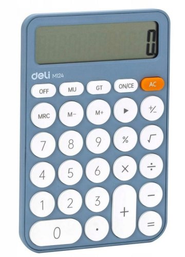 Kalkulator M124 12-pozycyjny niebieski DELI