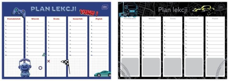 Plan lekcji A4 Boys mix (10szt)