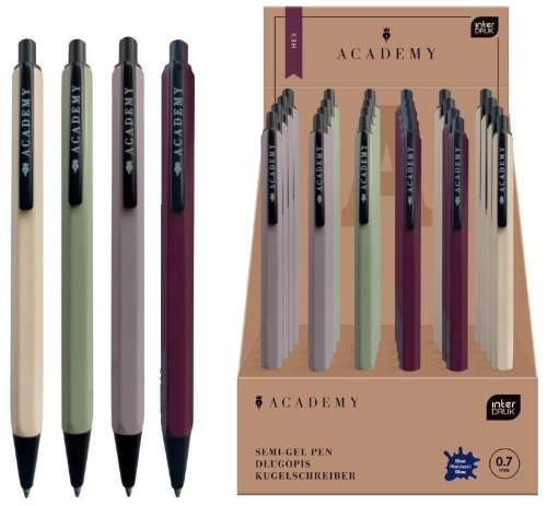 Długopis auto metal Hex Academy nieb (24szt)