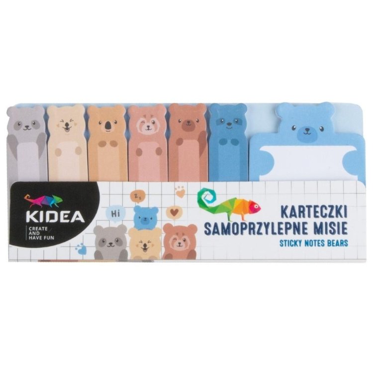 Karteczki samoprzylepne Misie KIDEA