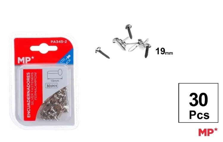 Ćwieki ozdobne srebrne 19mm 30szt