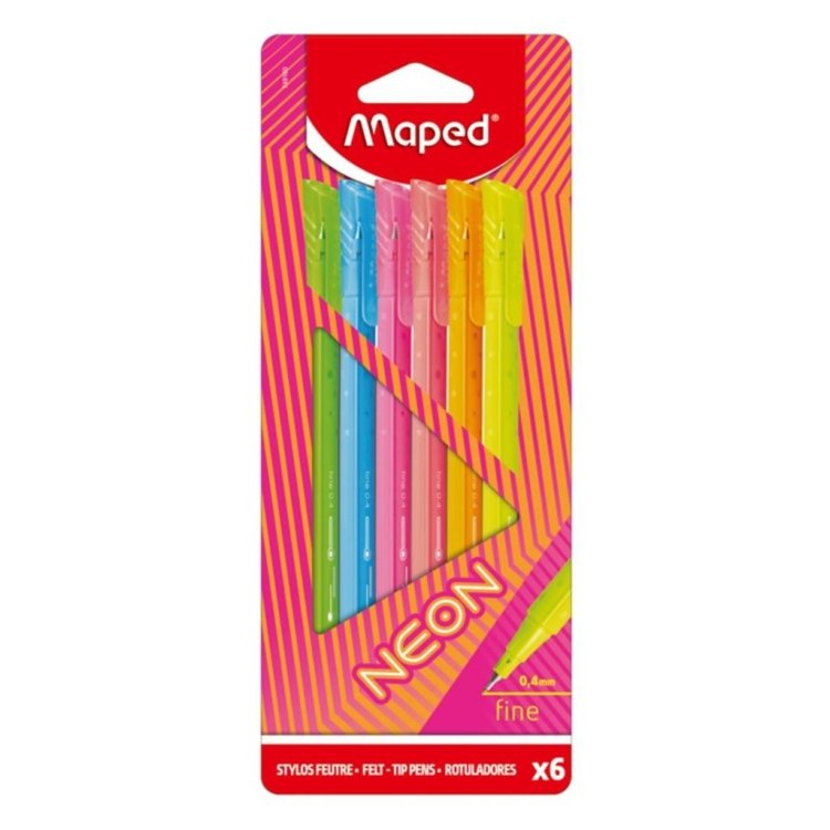 Cienkopis Graph Peps neon 6 kolorów MAPED