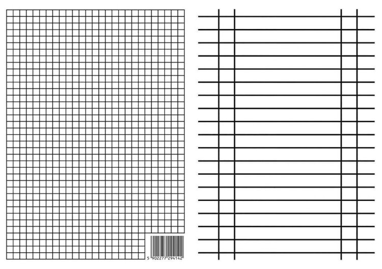 Liniuszek A4 kratka/linia (10szt)