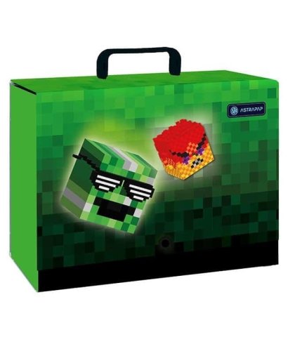 Teczka z rączką XL Pixel Hero 9cm Astrapap