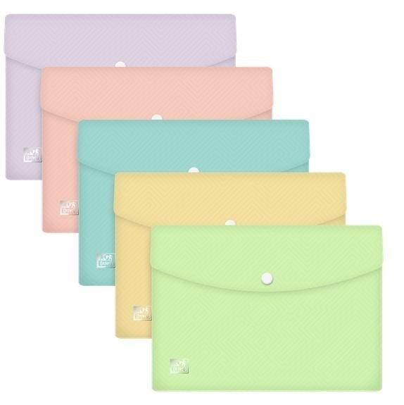 Teczka kopertowa A5 PP Urban pastel mix (5szt)