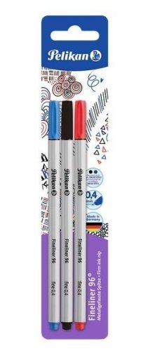 Cienkopis Fineliner 96 0,4mm mix 3szt