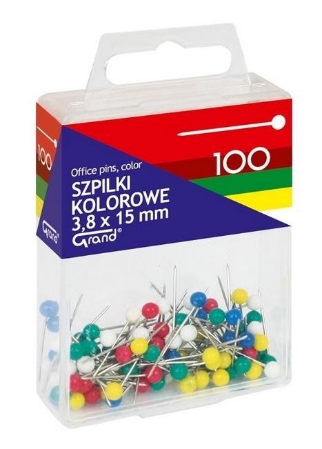Szpilki kolorowe 3,8x15mm GRAND