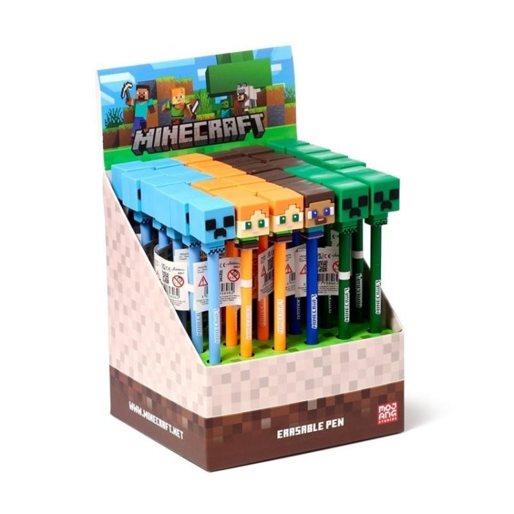 Długopis z silikonową nakładką Minecraft (36szt)