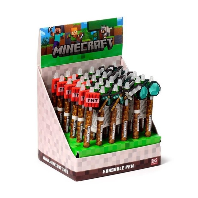 Długopis z silikonową nakładką Minecraft (36szt)