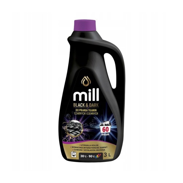 MILL Żel do prania CZARNYCH i CIEMNYCH 3L, 60 prań (opak.zb 4 szt.)