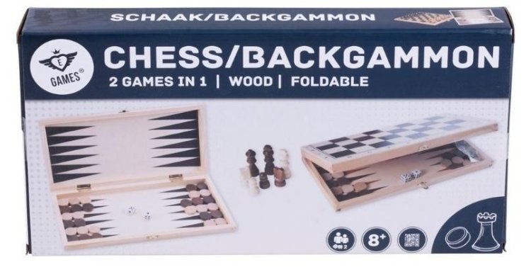 Szachy Backgammon drewniane
