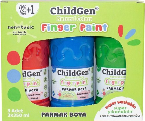 Farby do malowania palcami 3x350ml