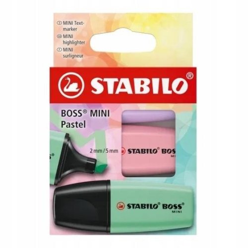 Zakreślacz Boss Mini Pastel 3szt