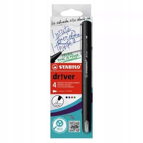 Cienkopis dr!ver F 4szt STABILO