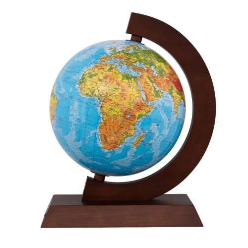 Globus fizyczny drewniana opr. 25cm w.słowacka