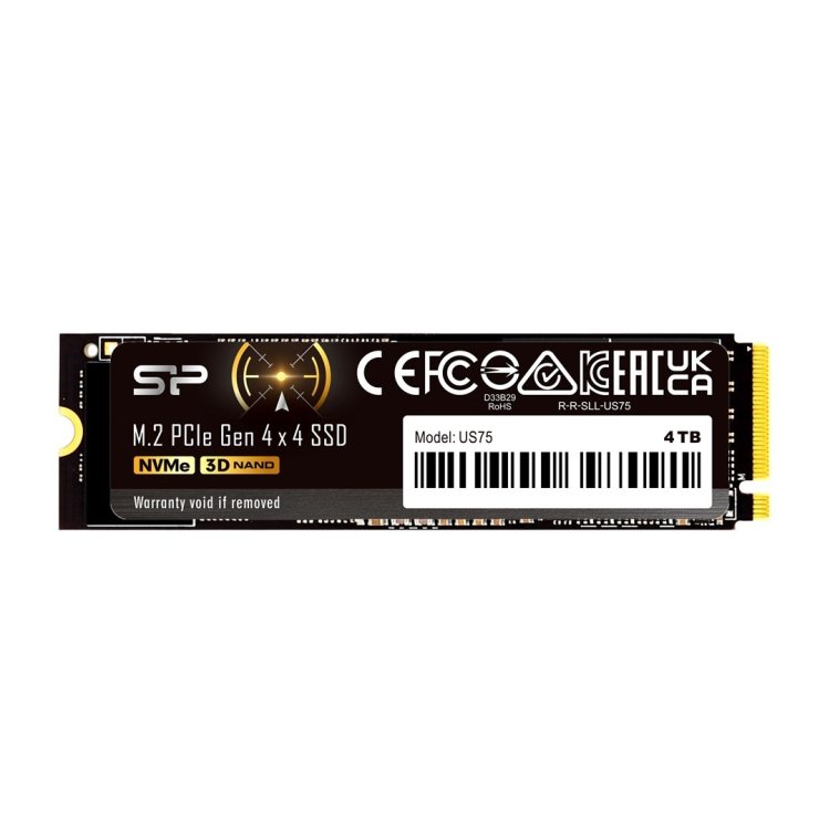 SSD Silicon Power US75 4TB M.2 Gen4 NVMe 7000/6500 MB/s (SP04KGBP44US7505)