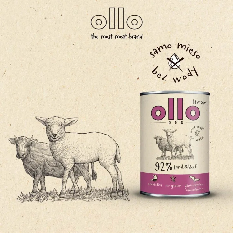 Ollo Umami Jagniecina i Wołowina 850g