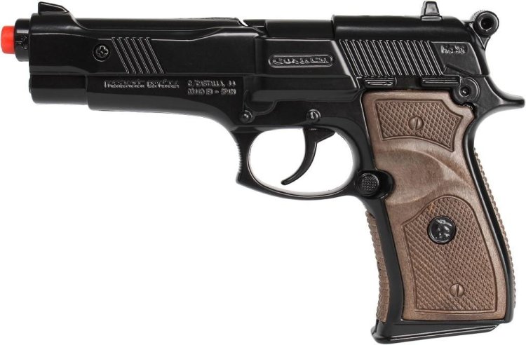 Pistolet policyjny metalowy 8 naboi