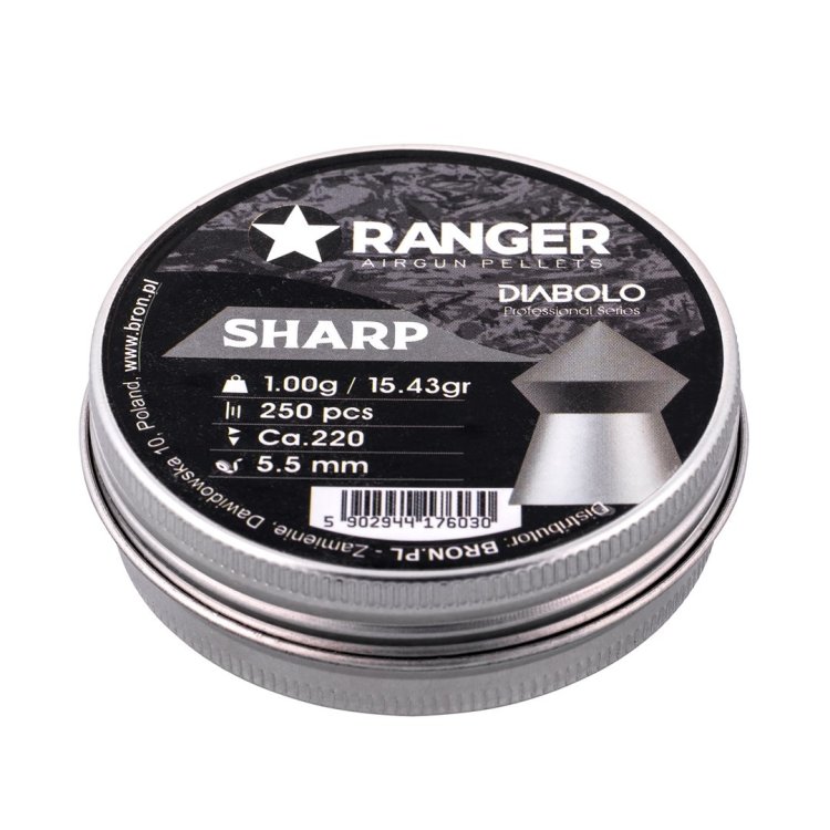Śrut 5,5 mm RANGER Diabolo Sharp szpic 250 szt. 1,00 g