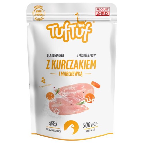 Tuf Tuf Saszetka mielonka z kurczakiem dla psa 500g