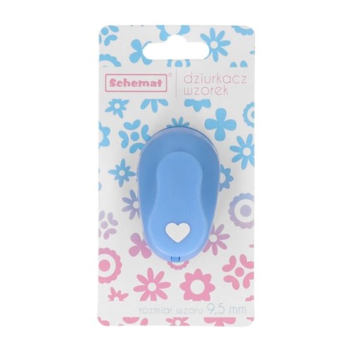 Dziurkacz ozdobny 9,5mm serce MIX