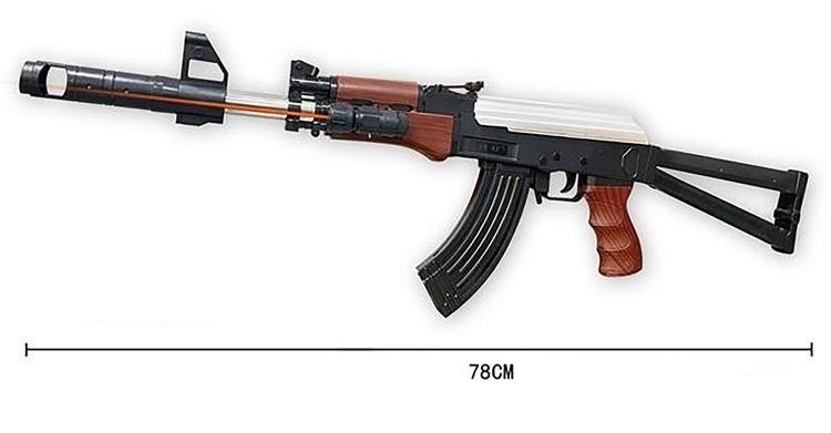 Karabin AK-47 na kulki plastikowe z laserem