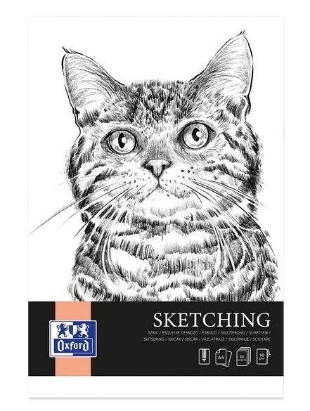 Blok artystyczny szkicowy A4/50K 90g klejony