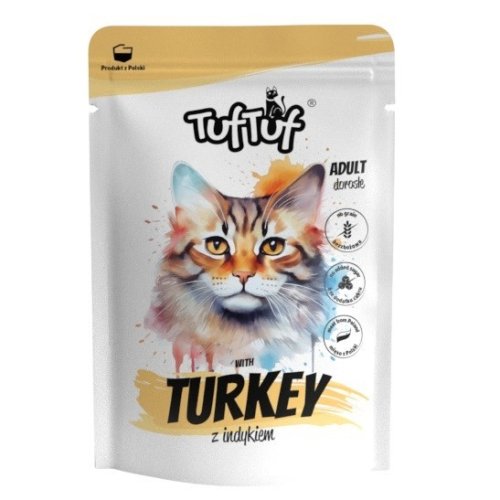 Tuf Tuf Saszetka mielonka z indykiem dla kota 100g