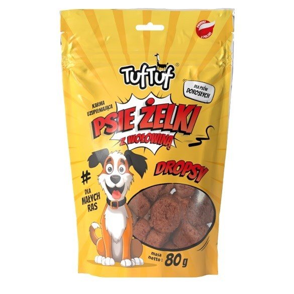 Tuf Tuf Psie żelki - dropsy wołowe 80g