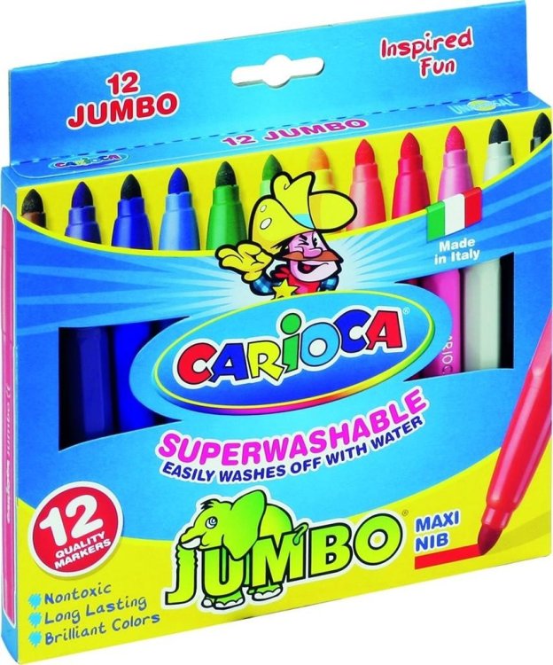 Flamastry Jumbo 12 kolorów bls CARIOCA