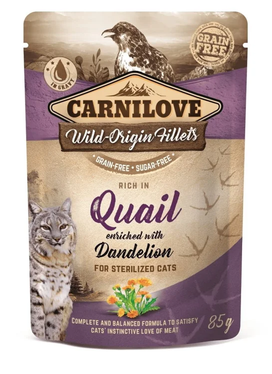 Carnilove Cat Pouch Quail&Dendelion Sterilized 85g