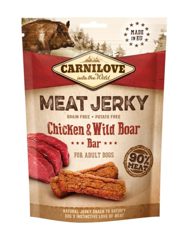 Carnilove Jerky Chicken & Wild Boar Bar Dog 100g
