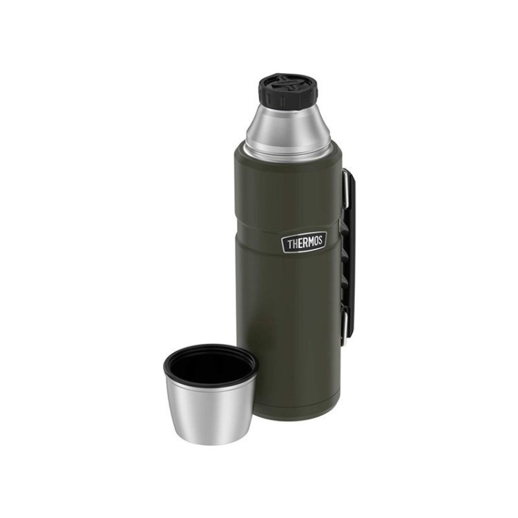 Termos z uchwytem na napoje 470 ml THERMOS - zieleń wojskowa
