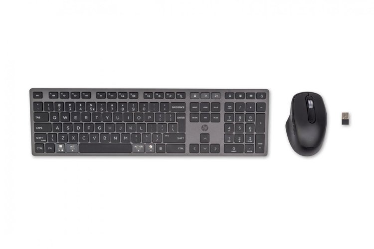 Zestaw klawiatura + mysz HP 720 Multi-Device Rechargeable Wireless Keyboard and Mouse Combo bezprzewodowe z akumulatorem czarne 9T5A9AA
