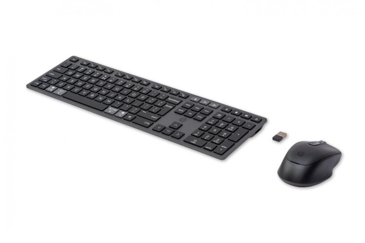 Zestaw klawiatura + mysz HP 720 Multi-Device Rechargeable Wireless Keyboard and Mouse Combo bezprzewodowe z akumulatorem czarne 9T5A9AA