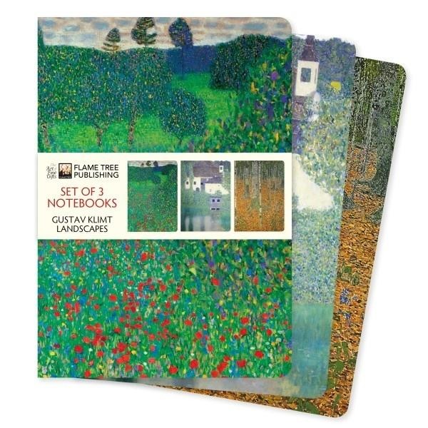 Zestaw 3 notatników A5 Gustav Klimt Krajobrazy