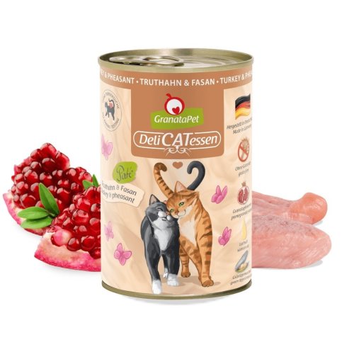 Granatapet DeliCatessen Indyk i bażant mokra karma dla kota 400g
