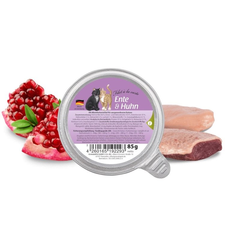 GranataPet Filet a la carte kaczka z kurczakiem karma mokra dla kota 85g