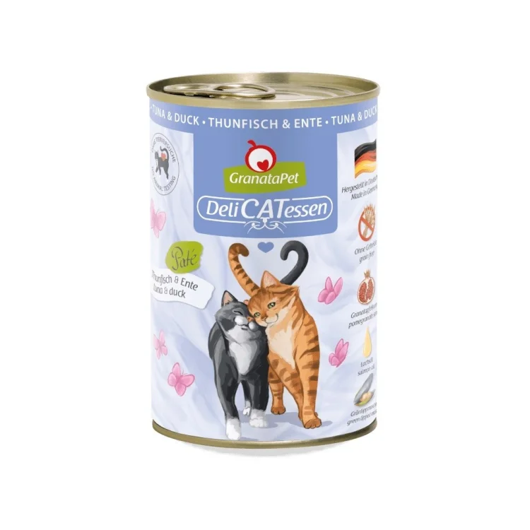GranataPet DeliCatessen tuńczyk i kaczka  mokra karma dla kota 400g