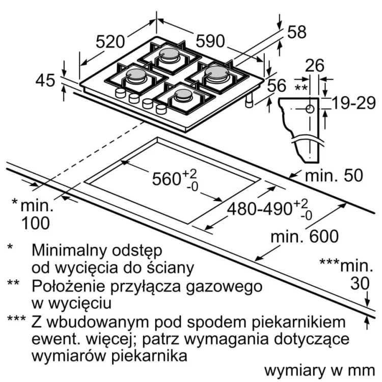 Płyta gazowa SIEMENS EP6A6PI10