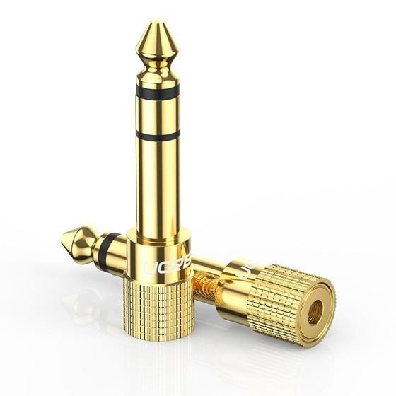 Ugreen adapter 3,5mm mini jack na 6,3mm jack (złoty)