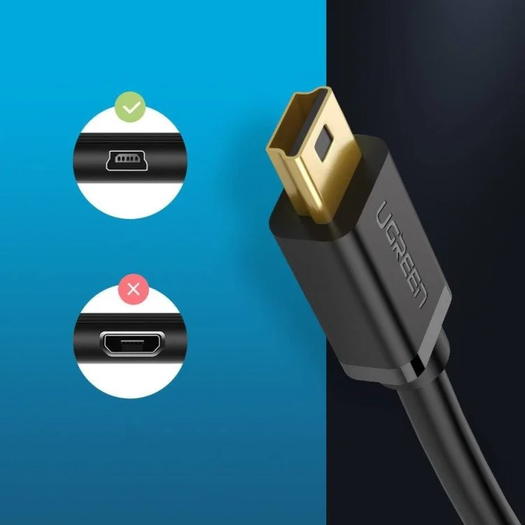 Ugreen kabel USB - mini USB US132 1m (czarny)