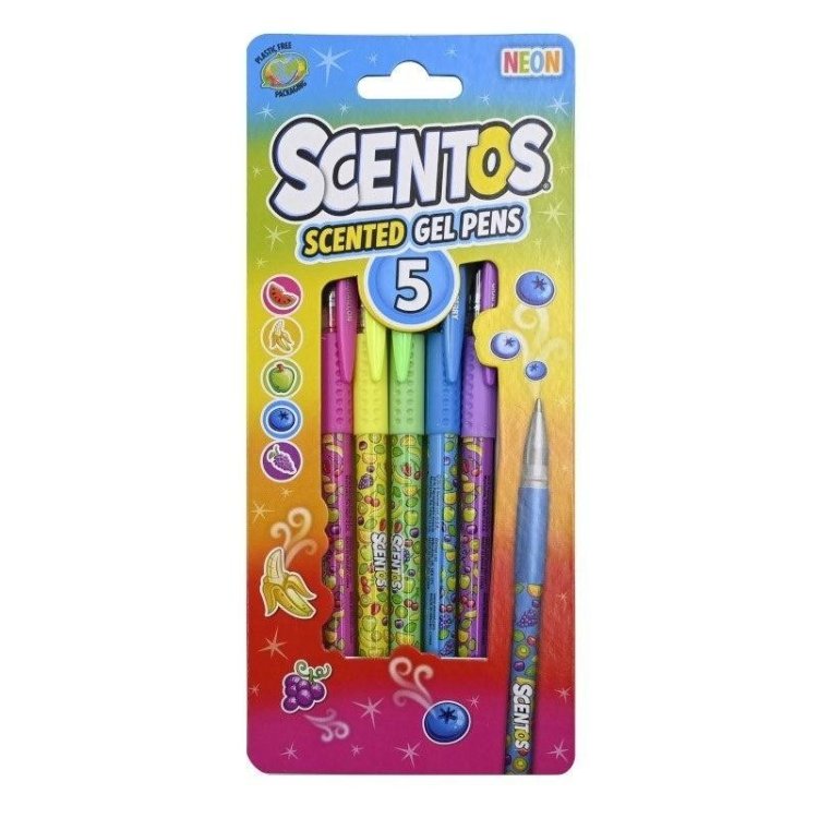 Długopisy pachnące żelowe neon 5szt