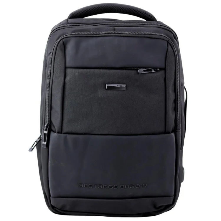 Plecak biznesowy z USB czarny 26L
