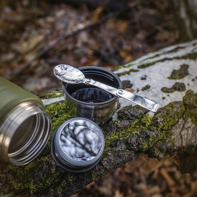 Termos obiadowy z łyżką ze stali Inox M-TAC Olive poj. 750 ml.