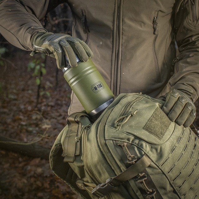 Termos obiadowy z łyżką ze stali Inox M-TAC Olive poj. 750 ml.