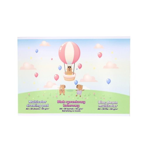 Blok rysunkowy A4/20K 80g Kapibara w balonie