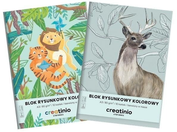 Blok rysunkowy A3/10K kolorowy Creatino (10szt)