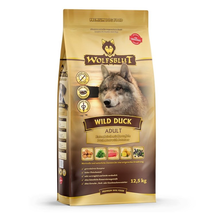 WOLFSBLUT Wild Duck Adult duck with potatos 12,5kg